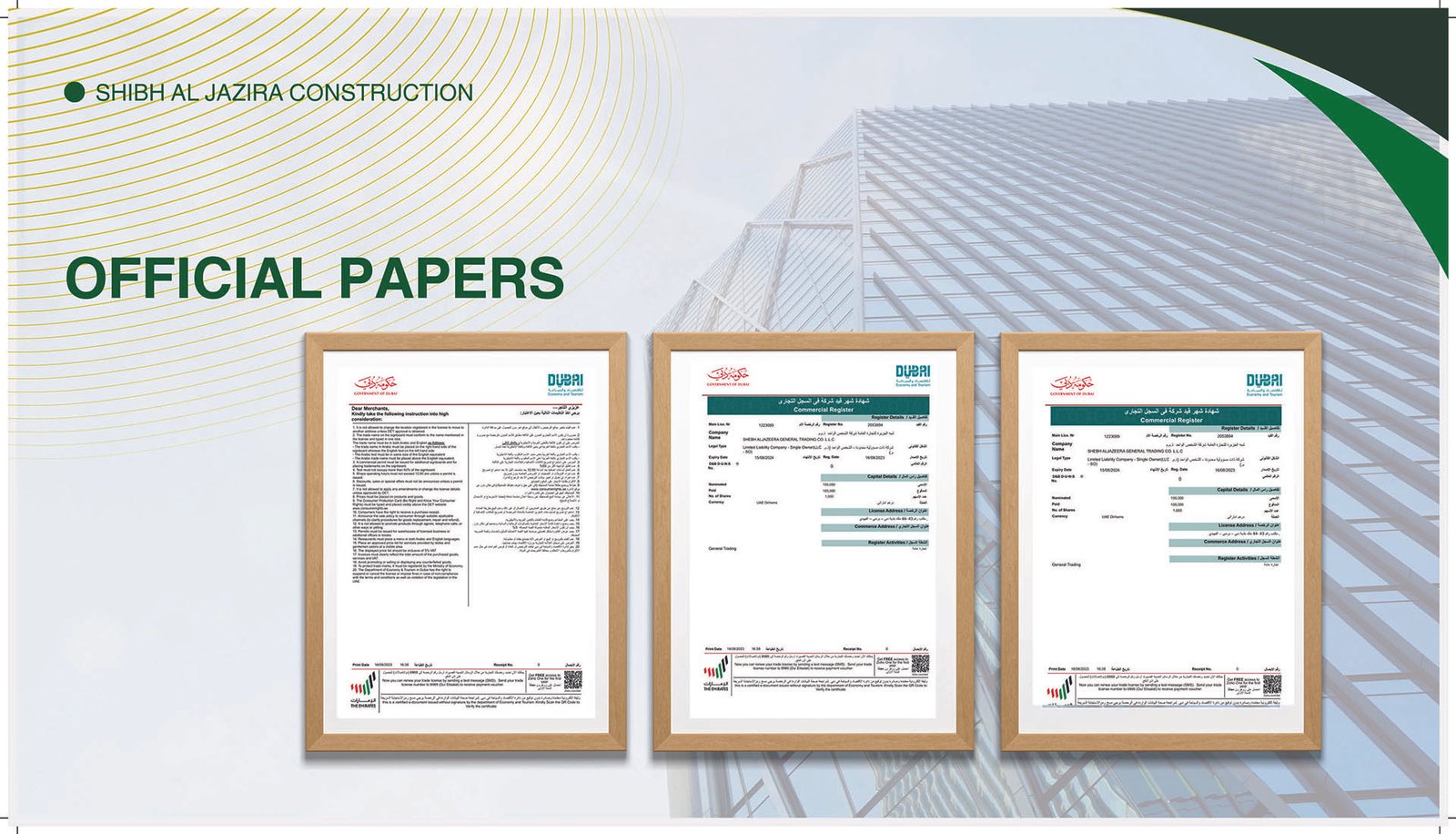 Safety Compliance Certificate